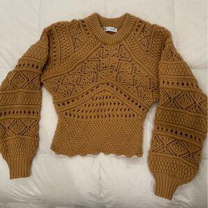 Zara Cropped Chunky Sweater, Size S